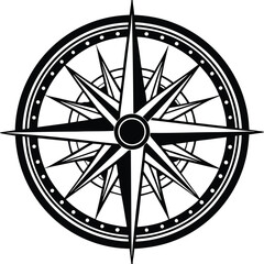 vintage compass illustration vector on white backg.eps