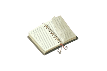 Open Book With Spiral Binding