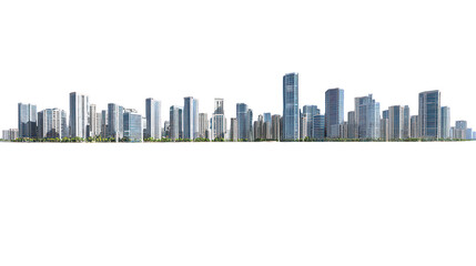 Fototapeta premium Modern City Skyline Panorama at Daytime