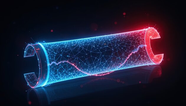 Dynamic 3D visualization of data analysis and technology concept, representing market growth, innovation, and digital transformation - Powered by Adobe