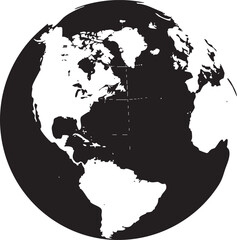 Simple Grey World Map with Pacific Ocean Center View