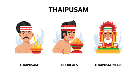 Fototapeta premium Thaipusam Festival Icons: Devotion, Rituals, and Faith