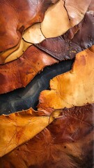 Leather textures in various shades