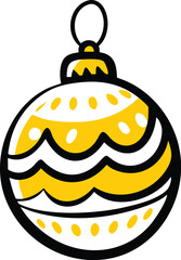 christmas ornament ball decorated cartoon clipart .eps