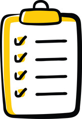 clipboard with checklist flat vector illustration .eps