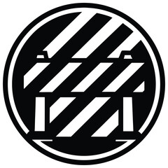 construction barrier icon with striped warning pat (1).eps