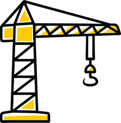 construction crane vector silhouette on white back (1).eps