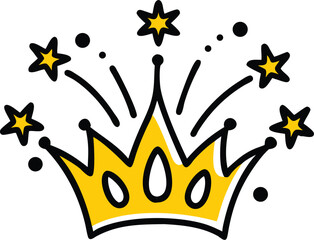crown with fireworks sparkling clipart on white ba.eps