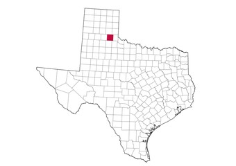 Location Of Hall County in Texas Map, USA