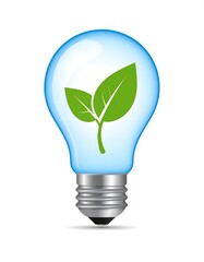 Lightbulb with leaves