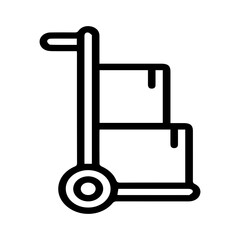 Cart with boxes icon