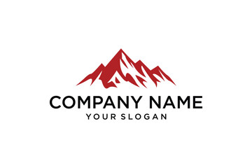 Mountain Landscape Silhouette for Outdoor Travel adventure Vintage logo design