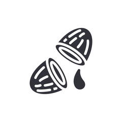 Halved Coconut With Droplet An Elegant Nutritious Ingredient