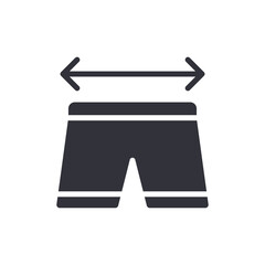 Adjustable Shorts Width Indication Fashionable Garment Symbol Design