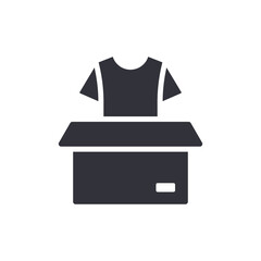 Apparel Delivery Concept Fashion Box With T Shirt Inside