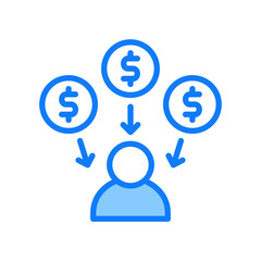 Income blue icon 