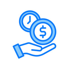 Fototapeta premium Credit blue icon 