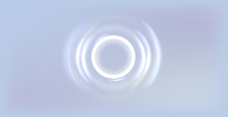 Round White Glow Effect. Neon Light Vector Circle. Flare Line Ring on a White