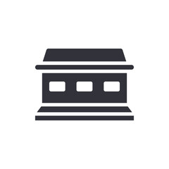 Stylized Depiction Of A Stone Sarcophagus Design Illustration