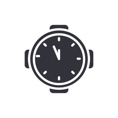 Stylized Wristwatch Depicting Nearly Twelve O Clock Concept