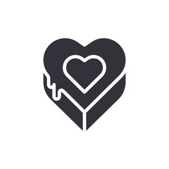 Stylized Heart Symbol Depicting Affection And Emotional Connection