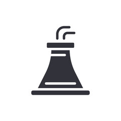 Industrial Chimney Icon Representing Energy Production Or