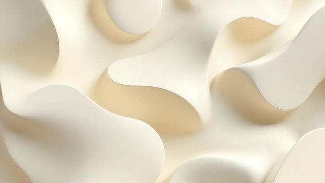 Soft Creamy Abstract Fluid Wave Animation Background.
