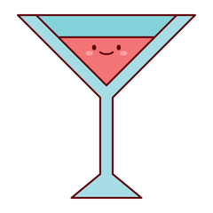 Flat Cocktail Glass Vacation Icon
