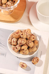 Xinjiang Red Jujube Dried Dates Chinese Superfruit Healthy Snack Food Bowl