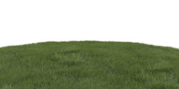 Green grassy hill top isolated on transparent background. landscape with green grass - Powered by Adobe
