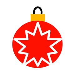 Christmas Colored Ball Flat Design.