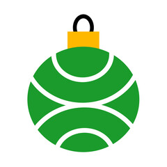 Christmas Colored Ball Flat Design.