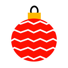 Christmas Colored Ball Flat Design.