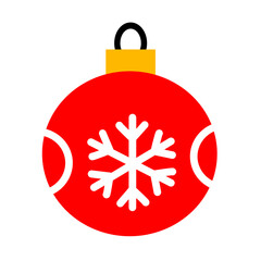 Christmas Colored Ball Flat Design.