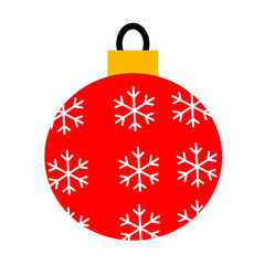 Christmas Colored Ball Flat Design.