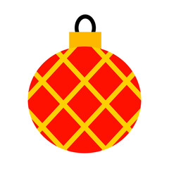 Christmas Colored Ball Flat Design.