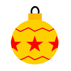 Christmas Colored Ball Flat Design.
