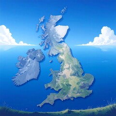 Stylized map of the UK