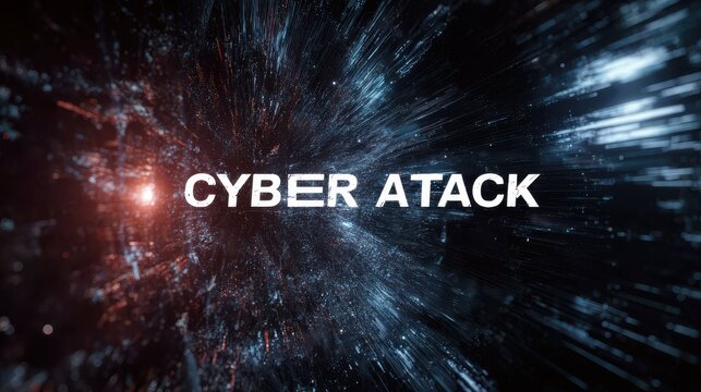 Digital network under attack with bright light cyber technology