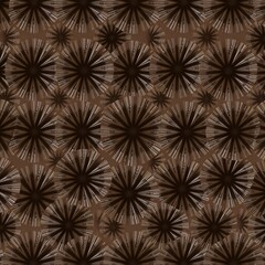Fototapeta premium Abstract starburst patterns in shades of brown and beige on a textured background