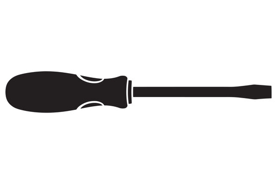 Screwdriver isolated on white background, a versatile hand tool with a handle and a shaft, designed for turning screws and fasteners in various applications vector illustration