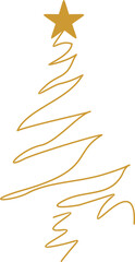 Christmas Tree Line Art