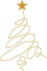 Christmas Tree Line Art