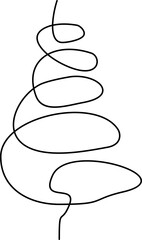 Christmas Tree Line Art