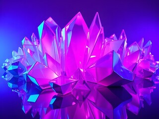 Shiny purple crystal formation.