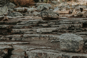 large sage rock moss stones