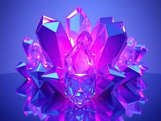Shiny purple crystal formation.
