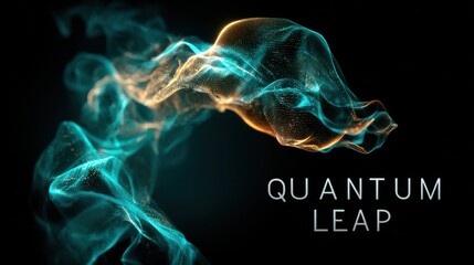 Flowing particles abstract light energy glowing