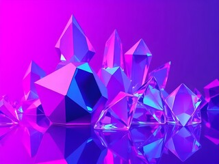 Shiny purple crystal formation.