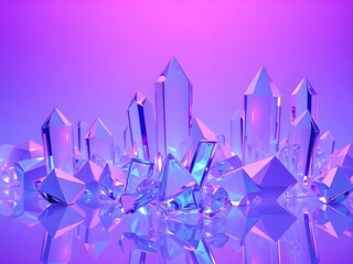 Shiny purple crystal formation.